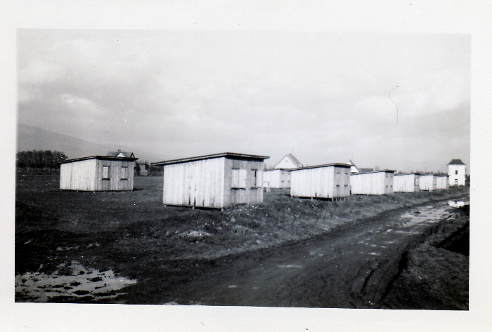 Shelters erected for bombed our families - Selestast France - Dec 1944